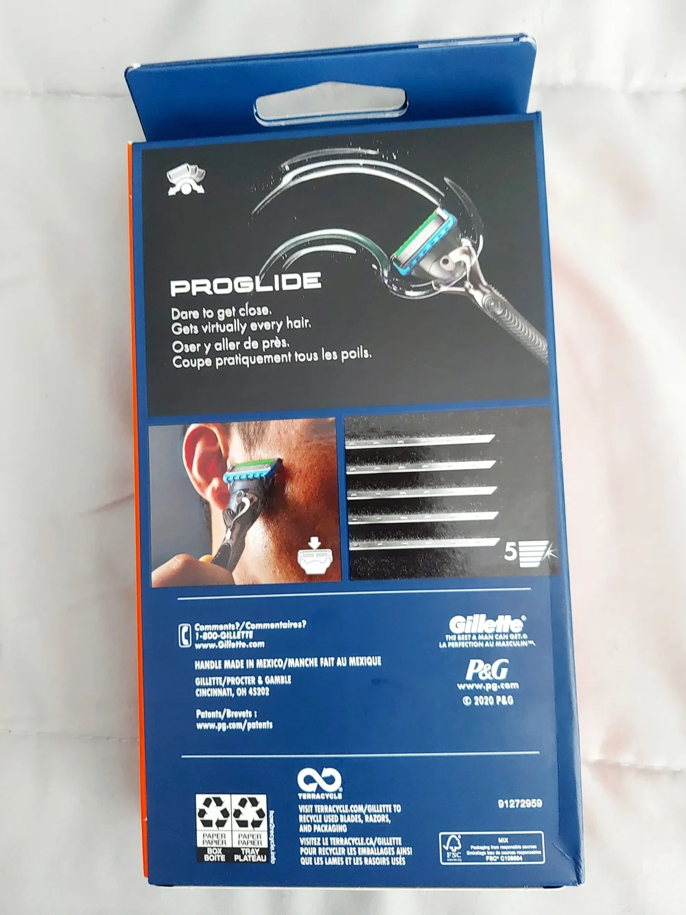 Gillette ProGlide Men's Shaving Razor Travel Kit NWT 5 Blades Casual Vacation